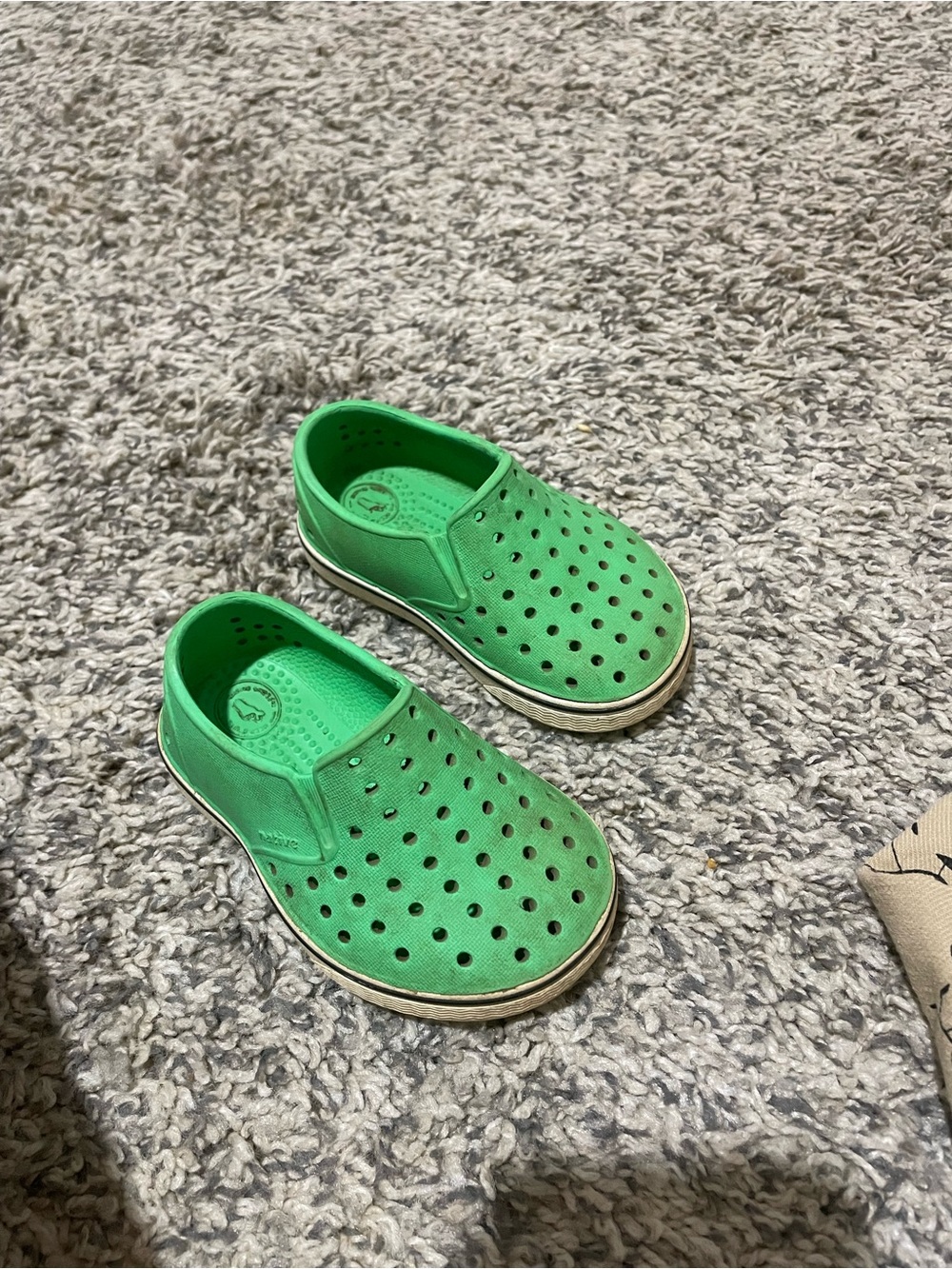 Native Kids Green Slip-On Perforated Water Shoes